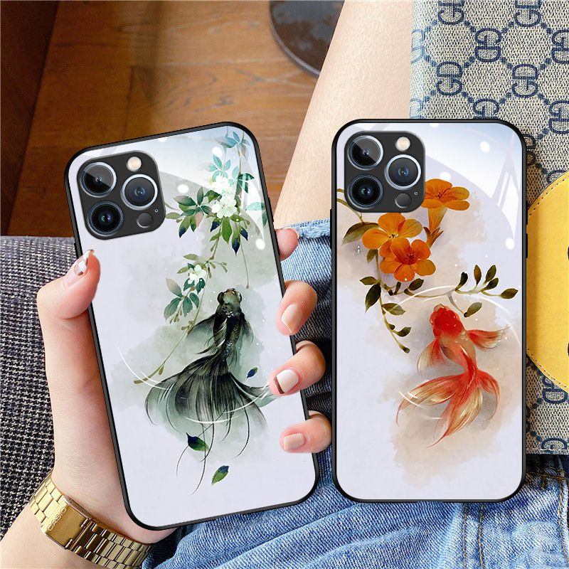 Zz เคสโทรศัพท์มือถือแบบแก้ว กันกระแทก เรียบง่าย DIY สําหรับ iPhone 11 pro 14 Promax 6s plus 13 12 mini XS max XR 7plus 8 SE X