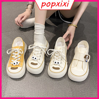 ❤❤รองเท้าผ้าใบลําลอง พื้นหนา ระบายอากาศได้ดี สีขาว เข้ากับทุกการแต่งกาย สไตล์ญี่ปุ่น สําหรับนักเรียนหญิง
