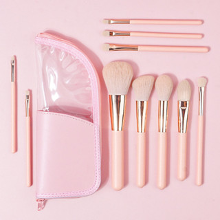 10 soft hair makeup brush set, zipper package, eye shadow powder, portable