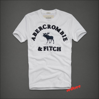 Abercrombie เสื้อยืดคอกลม แขนสั้น ผ้าฝ้าย สําหรับผู้ชาย