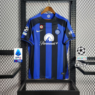 เสื้อกีฬาแขนสั้น ลายทีมชาติฟุตบอล Inter Milan 22/23 ไซซ์ S-4Xl ชุดเหย้า