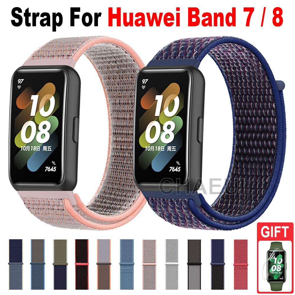สายรัดไนลอนสร้อยข้อมืออุปกรณ์เสริมสําหรับ Huawei Band 7 / 8 / 9 / 10 / 11 / 11 Pro
