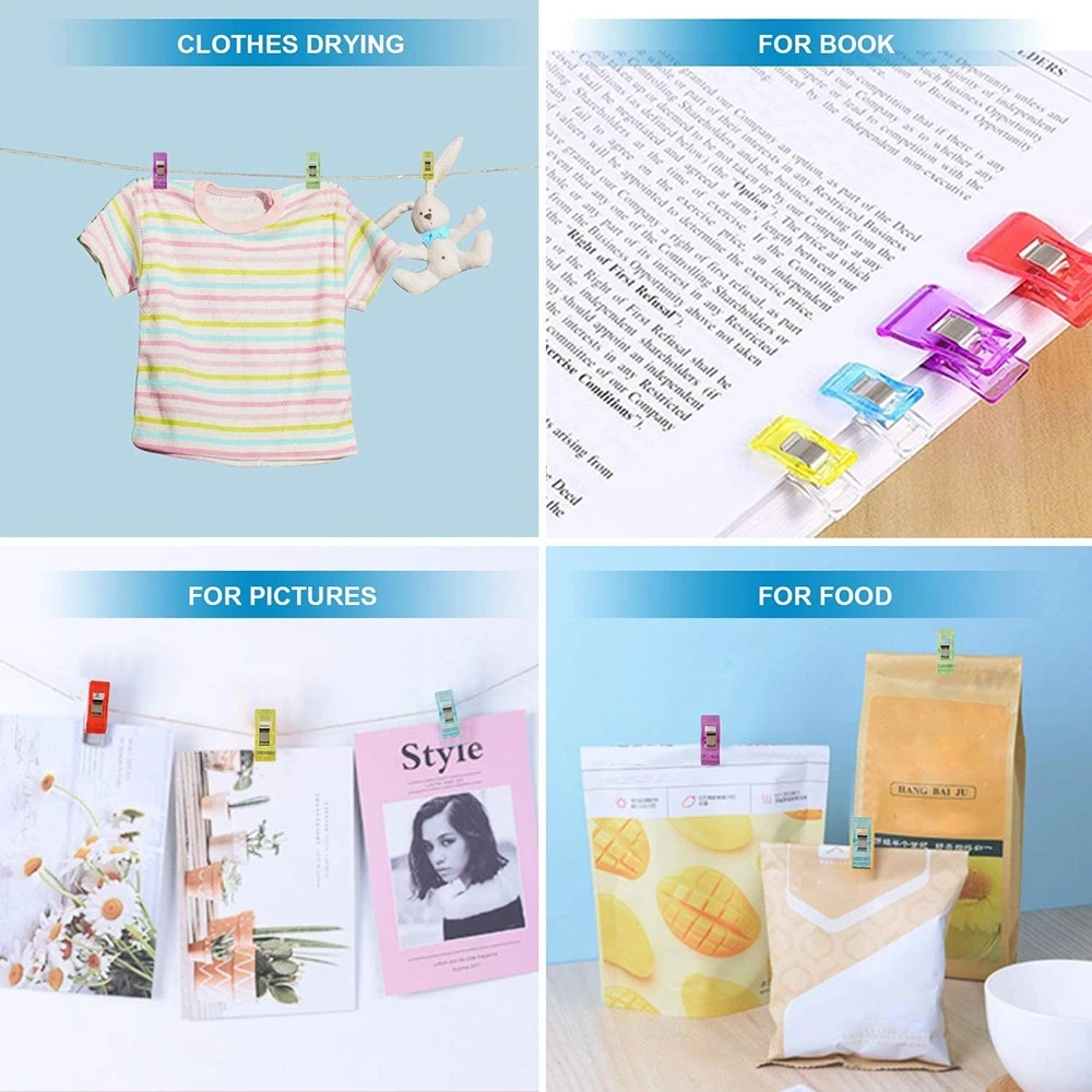 10 ชิ้นคลิปเสื้อผ้าอเนกประสงค์คลิปเย็บผ้าที่มีสีสันเสื้อผ้า Pin ตําแหน่ง Patchwork ถักความปลอดภัย Clamps เย็บเครื่องมือ - รูปที่ 2