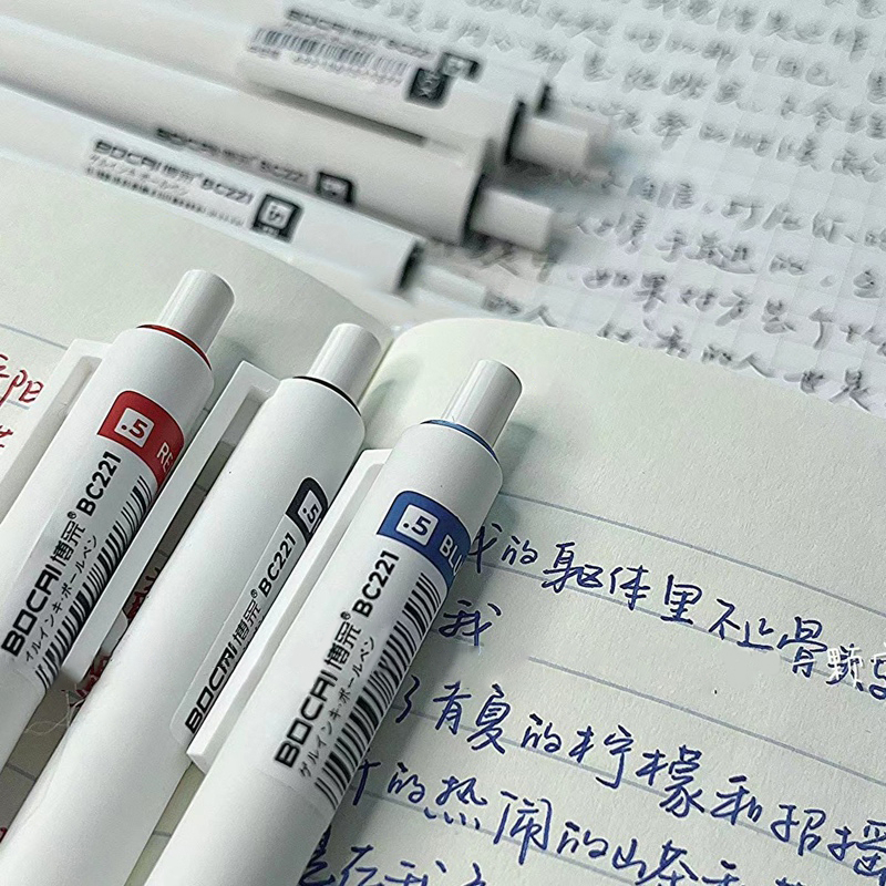 ใหม่ ปากกากดน้ํา แบบแห้งเร็ว 0.5 มม. สีดํา