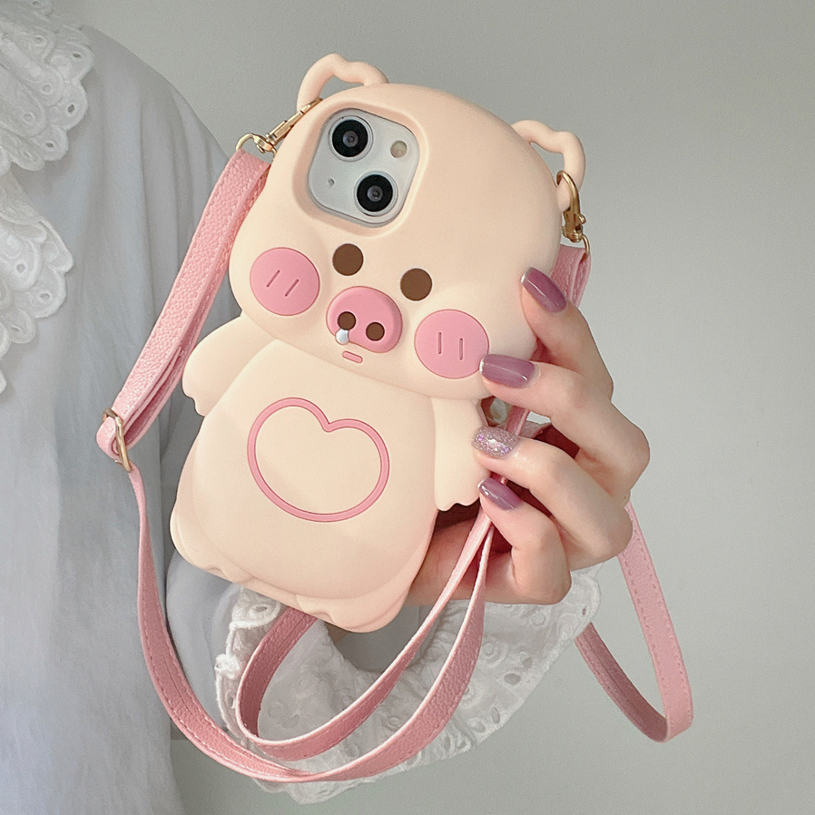 เคสซิลิโคนนิ่ม ลายหมู 3D สําหรับ iphone Case 15 Pro Max 14 Pro Max 13 Pro Max 12 Pro Max