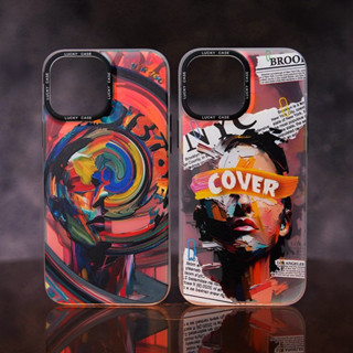 【New rainbow hard case/Graffiti】เคส compatible for iPhone 11 12 13 14 pro max case