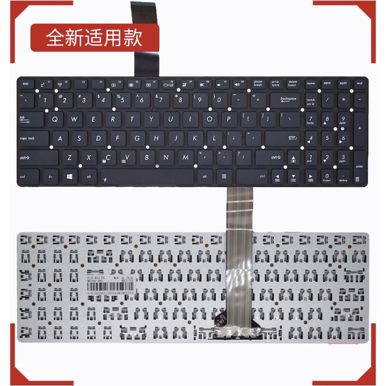 สําหรับ A55V A55VD R500V R700V K55VD K55VM K55VJ K55XI K55V คีย์บอร์ด