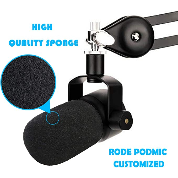 แผ่นโฟมครอบไมโครโฟน กันลม สําหรับ Rode PodMic Podcasting