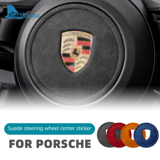 PORSCHE สติกเกอร์หนังอิตาลี สําหรับตกแต่งพวงมาลัยรถยนต์