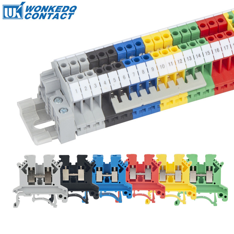 Din Rail Terminal Block UK2.5B สกรู Feed-through 2.5mm2 สายไฟ Universal สายไฟ UK2.5 UK 2.5