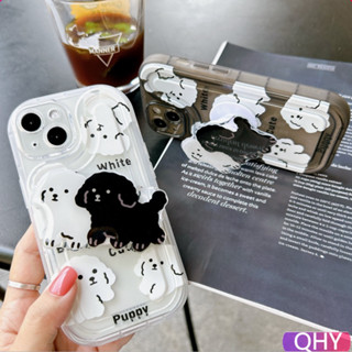 Qhy - พร้อมส่ง เคสโทรศัพท์มือถือ แบบหนา ลายสุนัขน่ารัก 3D แม่นยํา สําหรับ Iphone 11 7 8 Plus XR xs 12 13 14 Pro Max