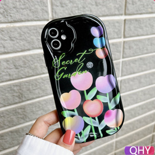 Qhy - พร้อมส่ง เคสโทรศัพท์มือถือ แบบหนา ลายคลื่นลูกใหม่ หลากสี สําหรับ Iphone 13 14 7 8 Plus XR xs 11 12 Pro Max