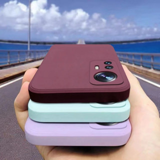 เคสซิลิโคนนิ่ม ทรงสี่เหลี่ยม สีพื้น หรูหรา สําหรับ Xiaomi Mi 12T 12 12X 11 Lite 11T 10T 10 Pro Ultra Xiomi