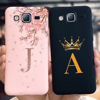 เคสโทรศัพท์มือถือ ซิลิโคนนิ่ม ลายตัวอักษร ดอกไม้ สําหรับ Samsung Galaxy J7 Core J7 Nxt J701F J7 Neo J701M J7Nxt Duos J7Core