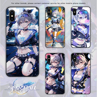 พร้อมส่ง Honkai: Star Rail Silver Wolf เคสโทรศัพท์มือถือ กระจกนิรภัย ซิลิโคนนุ่ม ลายไพ่ทาโรต์ สําหรับ