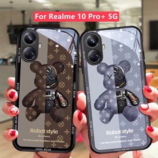 เคส Realme 10 11 pro + 5G เคส Realme C55 GT 2 pro NEO 2 GT เคสโทรศัพท์มือถือแบบแก้ว กันรอยกล้อง ลาย bearbrick สําหรับ