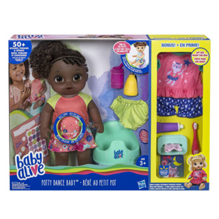 Baby Alive Doll Potty Dance Baby Value Pack - Black Curly Hair Baby Alive Doll Potty Dance เซตสุดคุ้ม - ผมหยิก สีดํา