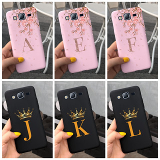 เคสโทรศัพท์ ซิลิโคนนิ่ม ลายมงกุฎ ซากุระ ตัวอักษร แฟชั่น สําหรับ Samsung Galaxy J2 Prime J2 Ace Grand Prime (2016) SM-G532F G531H G530F