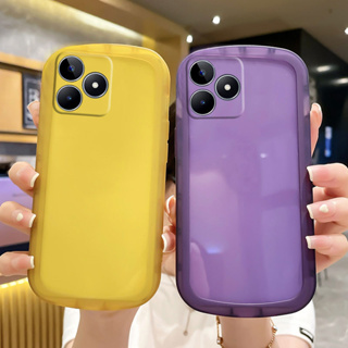 พร้อมส่ง ใหม่ เคสโทรศัพท์มือถือนิ่ม แบบใส ป้องกันเลนส์กล้อง หลากสี สําหรับ Realme C51 C53 C55 NFC C51 C53 C55 NFC 2023