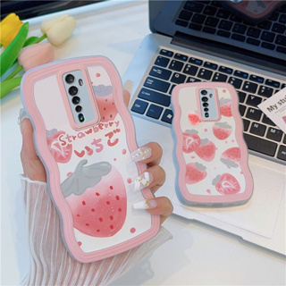 เคสโทรศัพท์มือถือแบบนิ่ม ลายการ์ตูนเด็กผู้หญิงสตรอเบอร์รี่ สีชมพู สําหรับ OPPO Reno2F Reno2Z Reno Reno2 Reno5 Reno6 Reno7 Reno8 Reno8Z Reno8T