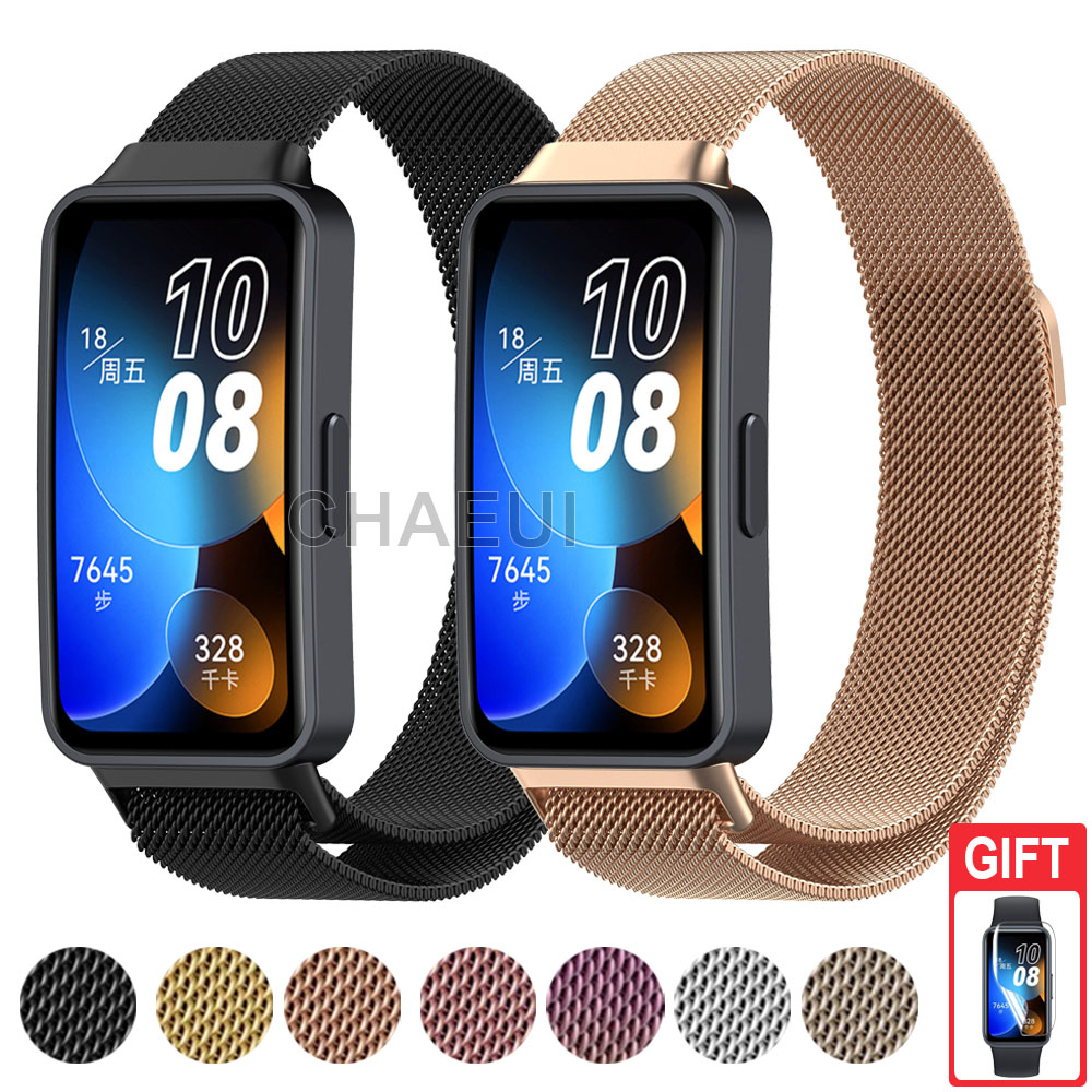 สายโลหะสแตนเลสสตีลสร้อยข้อมือสําหรับ Huawei Band 11 Pro 10 9 8 7 6 / Honor Band 10 9 7 6