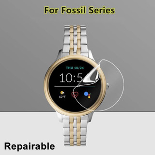 ฟิล์มกันรอยหน้าจอนาฬิกาข้อมือ TPU นิ่ม แบบใส สําหรับ Fossil Gen5 Gen 5 5E LTE 42 มม. 44 มม. Smartwatch Carlyle Julianna Garrett HR Gen6 44 มม. 42 มม.