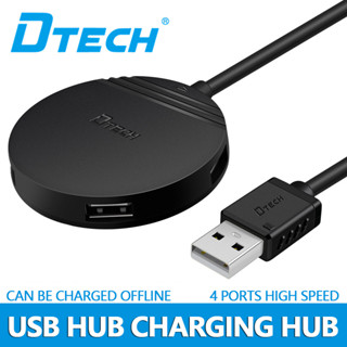 Dtech อะแดปเตอร์ฮับ USB 2.0 Type A ทรงกลม ขนาดเล็ก 1.2 เมตร 4 พอร์ต สําหรับแล็ปท็อป คอมพิวเตอร์ เมาส์ คีย์บอร์ด