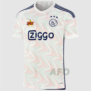 เสื้อกีฬาแขนสั้น ลายทีมชาติฟุตบอล Ajax Jersey 23 24 ชุดเยือน คุณภาพสูง สําหรับผู้ชาย