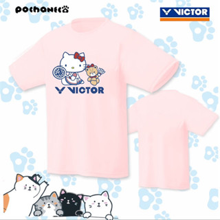 เสื้อกีฬาแขนสั้นลําลอง ระบายอากาศได้ดี แบบแห้งเร็ว ลาย Victor New Badminton Jersey สําหรับผู้ชาย และผู้หญิง 2023