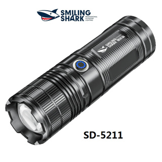 Smiling Shark SD5211 ไฟฉายฉุกเฉิน led M77 พลังงานสูง ซูมได้ 1000 ม. 5 โหมด กันน้ํา สําหรับเดินป่า กลางแจ้ง