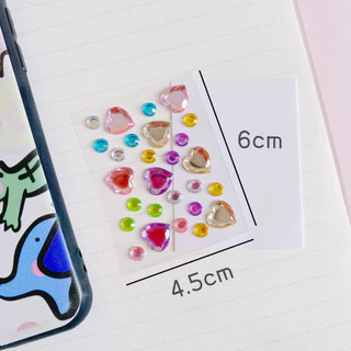 ชุดสติกเกอร์คริสตัล 3D สําหรับตกแต่งสมุดไดอารี่ โน๊ตบุ๊ค โทรศัพท์มือถือ
