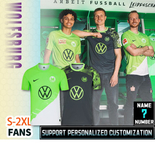 เสื้อกีฬาแขนสั้น ลายทีมชาติฟุตบอล Wolfsburg ทีมเหย้า เยือน คุณภาพสูง ไซซ์ S - XXL