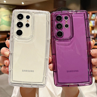 เคสโทรศัพท์มือถือ TPU นิ่ม แบบใส ปิดด้านหลัง สําหรับ Samsung Galaxy S23 Ultra S22 Ultra S21 Plus