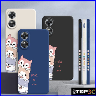 เคส OPPO A98 5G A17 A17K A78 5G A96 A76 A74 A95 A16 A15S A15 เคสโทรศัพท์มือถือ ลายสุนัขน่ารัก สําหรับ GG