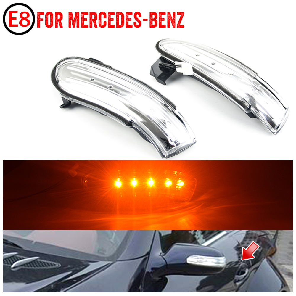 รถ LED กระจกมองหลังไฟเลี้ยวไฟแสดงสถานะสําหรับ Mercedes Benz SLK-Class R171 W171 SL-Class R230 W230