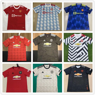 เสื้อกีฬาแขนสั้น ลายทีมชาติฟุตบอล Manchester United 2019 2020 2021 2022 ชุดเหย้า เยือน