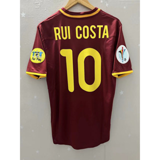 เสื้อกีฬาแขนสั้น ลายทีมชาติฟุตบอล Portugal FIGO RUI COSTA 2000 ชุดเหย้า สไตล์เรโทร คุณภาพสูง