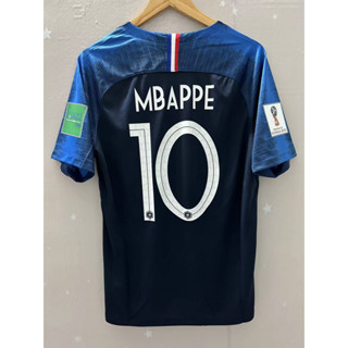 เสื้อกีฬาแขนสั้น ลายทีมชาติฟุตบอล France MBAPPE GRIEZMANN GIROUD 2018 ชุดเหย้า คุณภาพสูง สไตล์เรโทร