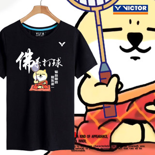 ใหม่ เสื้อยืดคอกลม แขนสั้น ลาย Victor Badminton Jersey แบบแห้งเร็ว สําหรับผู้ชายและผู้หญิง 2023