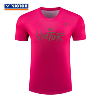 2023 Victor ใหม่ เสื้อยืดลําลอง แขนสั้น แห้งเร็ว สําหรับผู้ชาย ผู้หญิง เหมาะกับการเล่นแบดมินตัน ฟิตเนส