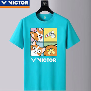 Victor 2023 เสื้อกีฬาแบดมินตัน เทนนิส ระบายอากาศ สไตล์เกาหลี สําหรับผู้ชาย และผู้หญิง