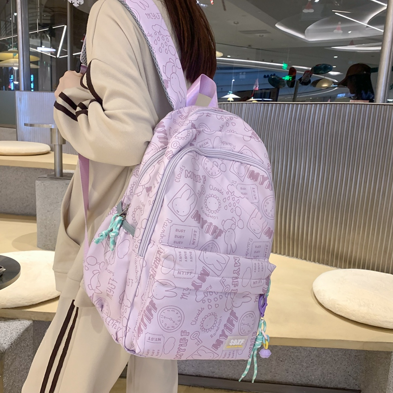 Backpack Prettyzys 2023 Korean Student Bag Large capacity Cute School 14 inch For Teenage Girl