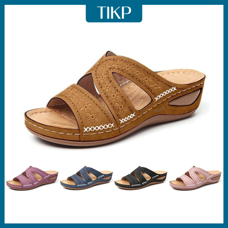 Tikp รองเท้าแตะ แบบรัดส้น สไตล์แฟชั่น สำหรับผู้หญิง YL26