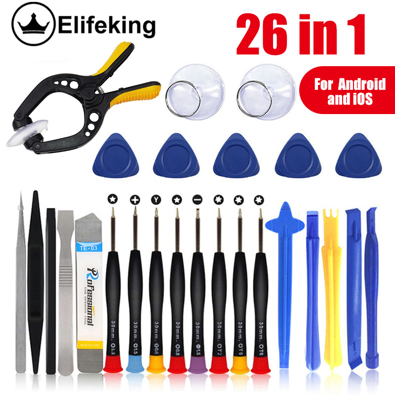 26 in 1 ชุดเครื่องมือไขควง สําหรับซ่อมแซมโทรศัพท์มือถือ โน้ตบุ๊ก แล็ปท็อป แท็บเล็ต นาฬิกา