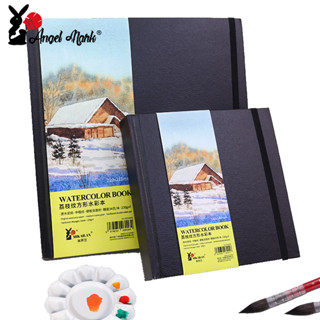 Angel Mark 230g สแควร์สีน้ําหนังสือขนาดกลางหยาบ Grain สีดําฝ…