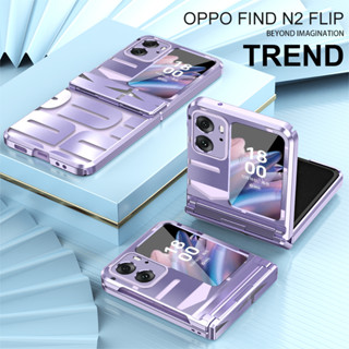 3in1 เคสโทรศัพท์มือถือแบบแข็ง บางมาก ลายตัวอักษร สําหรับ OPPO FIND N2 FLIP