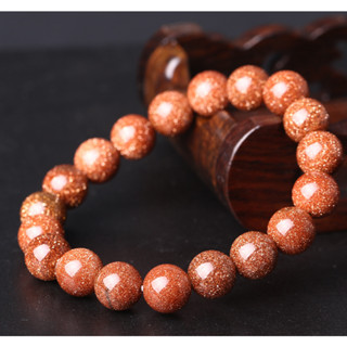 Gold Sand Stone Bracelet ธรรมชาติหินทรายทองสร้อยข้อมือหินลูกปัด 6-12mm มิลลิเมตร DIY สำหรับผู้ชายผู้หญิงกำไลข้อมือเดียว