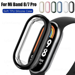 เคส TPU นิ่ม สําหรับ Xiaomi Mi Band 8 เคสป้องกันเต็มหน้าจอ กันชน ชุบ เคสป้องกัน สําหรับ Mi Band 8 / 8NFC Smart Watch