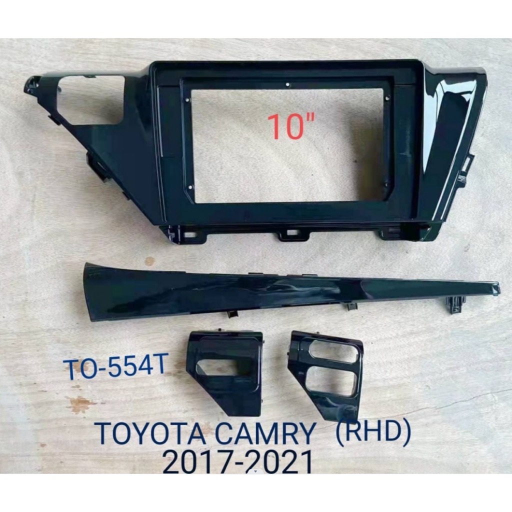 ชุดกรอบอะแดปเตอร์เครื่องเสียงรถยนต์ 10.1 นิ้ว หน้าจอ CD DVD 2Din สําหรับ Toyota Camry 2017-2021