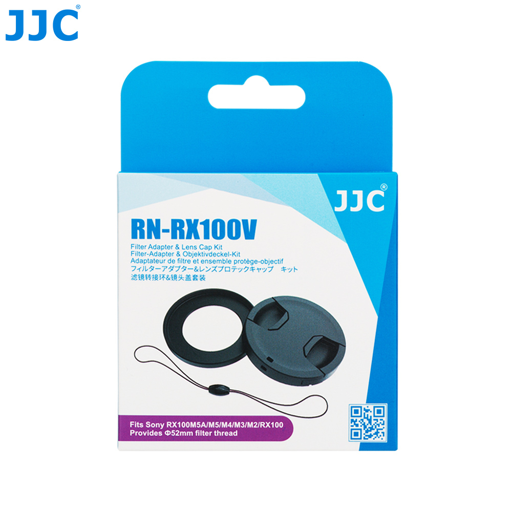 JJC RN-RX100V อะแดปเตอร์กรองอลูมิเนียมพร้อมฝาปิดเลนส์สำหรับกล้อง Sony RX100 V VA IV III II RX100M5 R